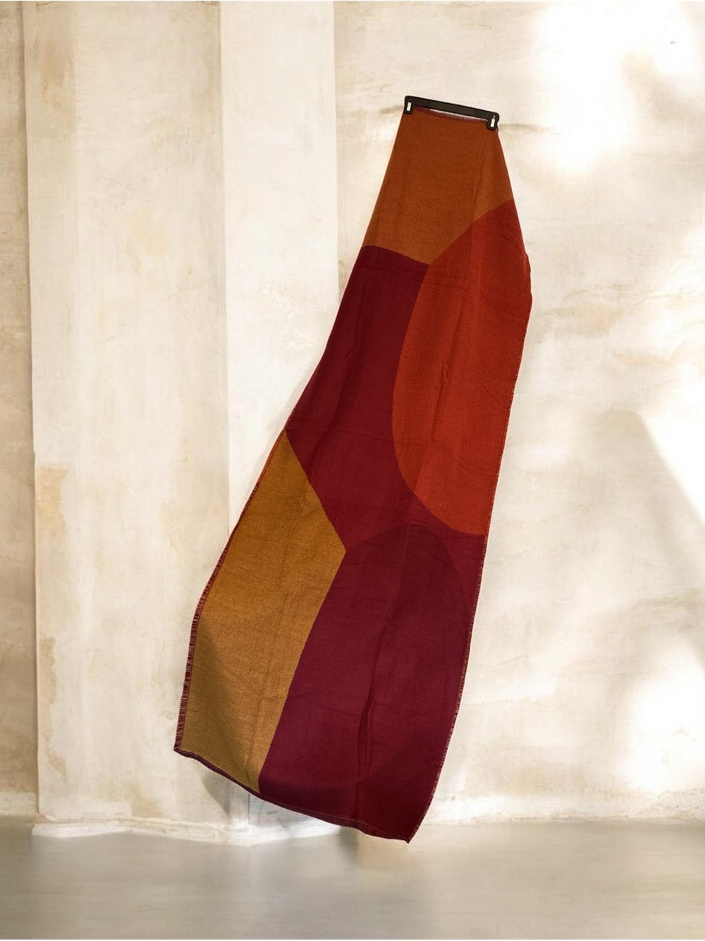Zara Oversized Scarf Orange/Yellow/Burgundy 82" long